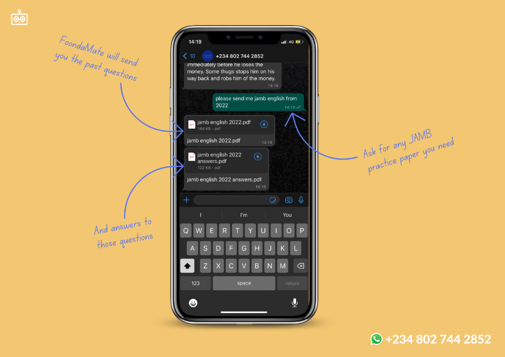 FoondaMata will find you past JAMB papers and questions to practice
