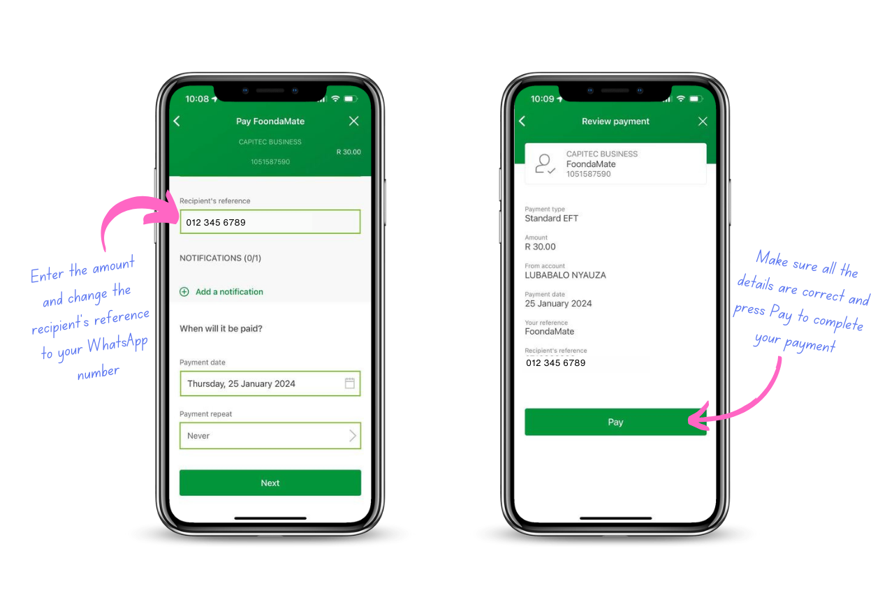 How to pay FoondaMate via Nedbank How to make your payment 2